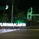 Landmark “I Love Purwakarta” di area dekat Taman Air Mancur Sribaduga menyambut wisatawan dalam perayaan Hari Jadi Purwakarta 2025.