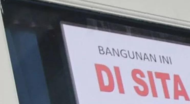 Ilustrasi penyitaan bangunan.