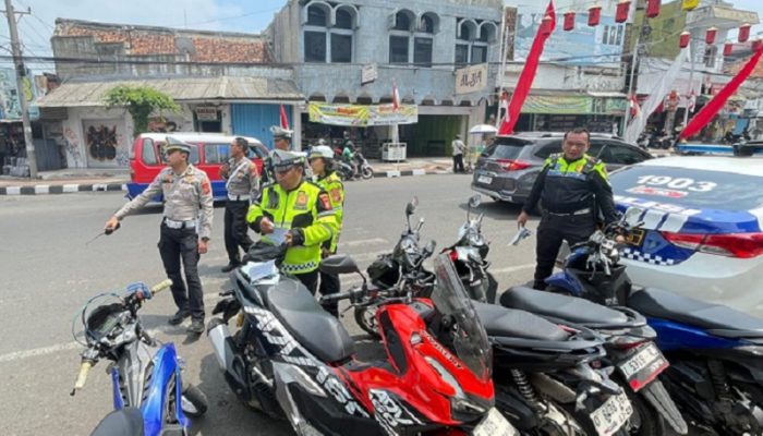 Polres Purwakarta Tertibkan Knalpot Brong, Puluhan Kendaraan Terjaring
