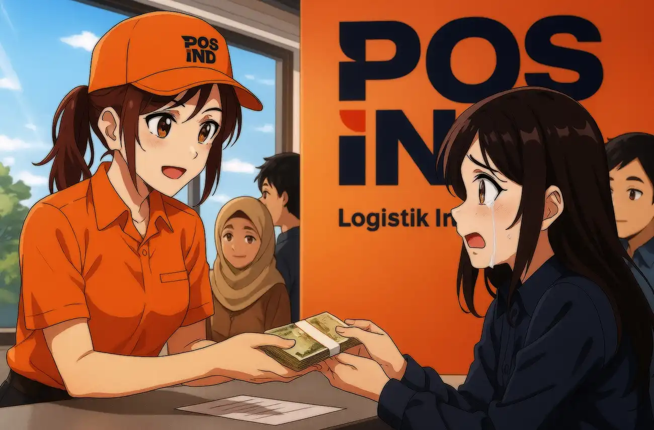 Petugas menyerahkan BSU 2025 di Kantor Pos Purwakarta