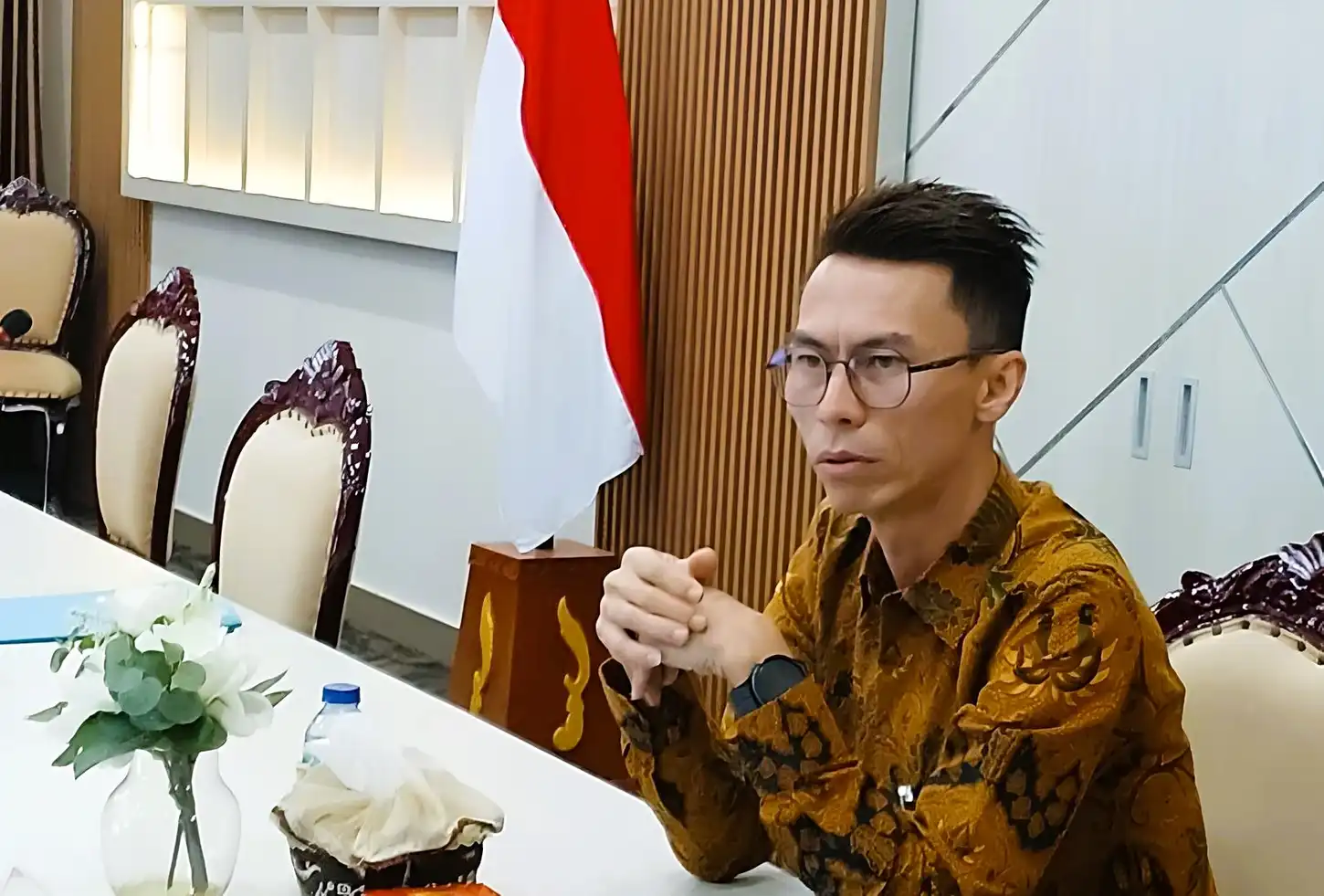 Direktur PDAM Purwakarta Riana A. Wangsadiredja jelaskan promo diskon 50 persen sambungan baru
