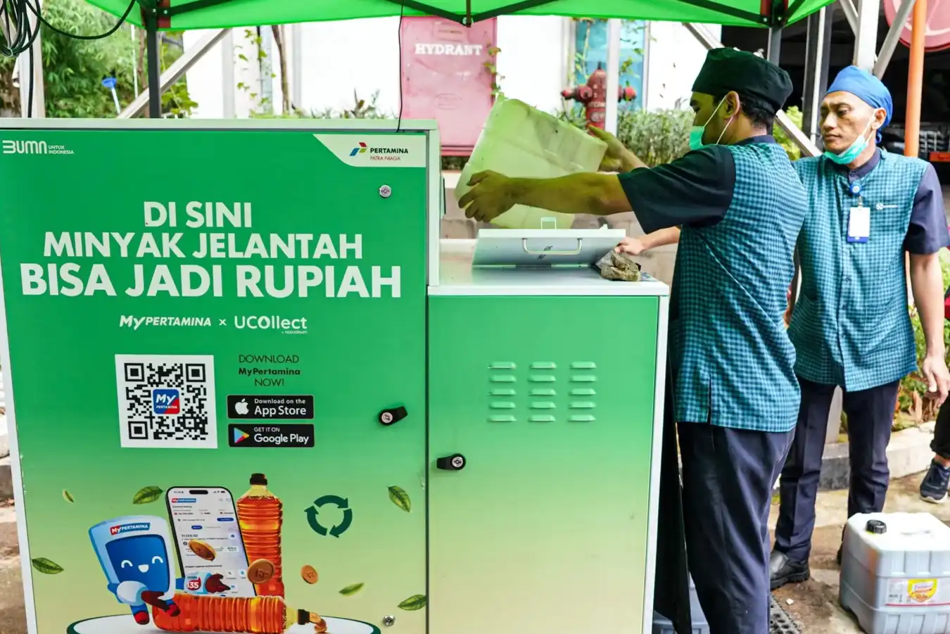 Penukaran minyak jelantah di SPBU Pertamina