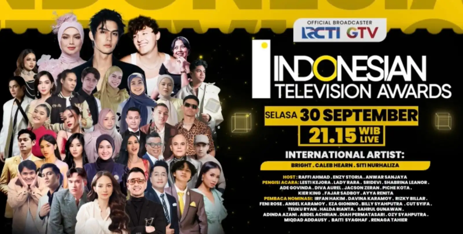 Bright, Siti Nurhaliza, dan Lesti Kejora tampil di Indonesian Television Awards 2025