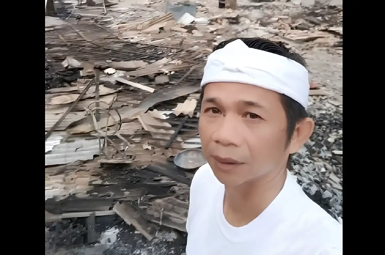 Om Zein tinjau kebakaran pusat oleh-oleh Bungursari Purwakarta