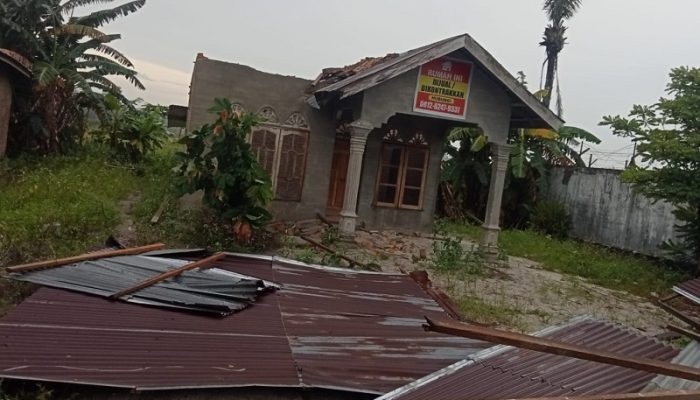 Puting Beliung Terjang Dua Kecamatan di Sergai, Lima Rumah Rusak Parah