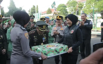 Kapolres Purwakarta ucapkan Dirgahayu TNI ke-80 bersama jajaran TNI Purwakarta.
