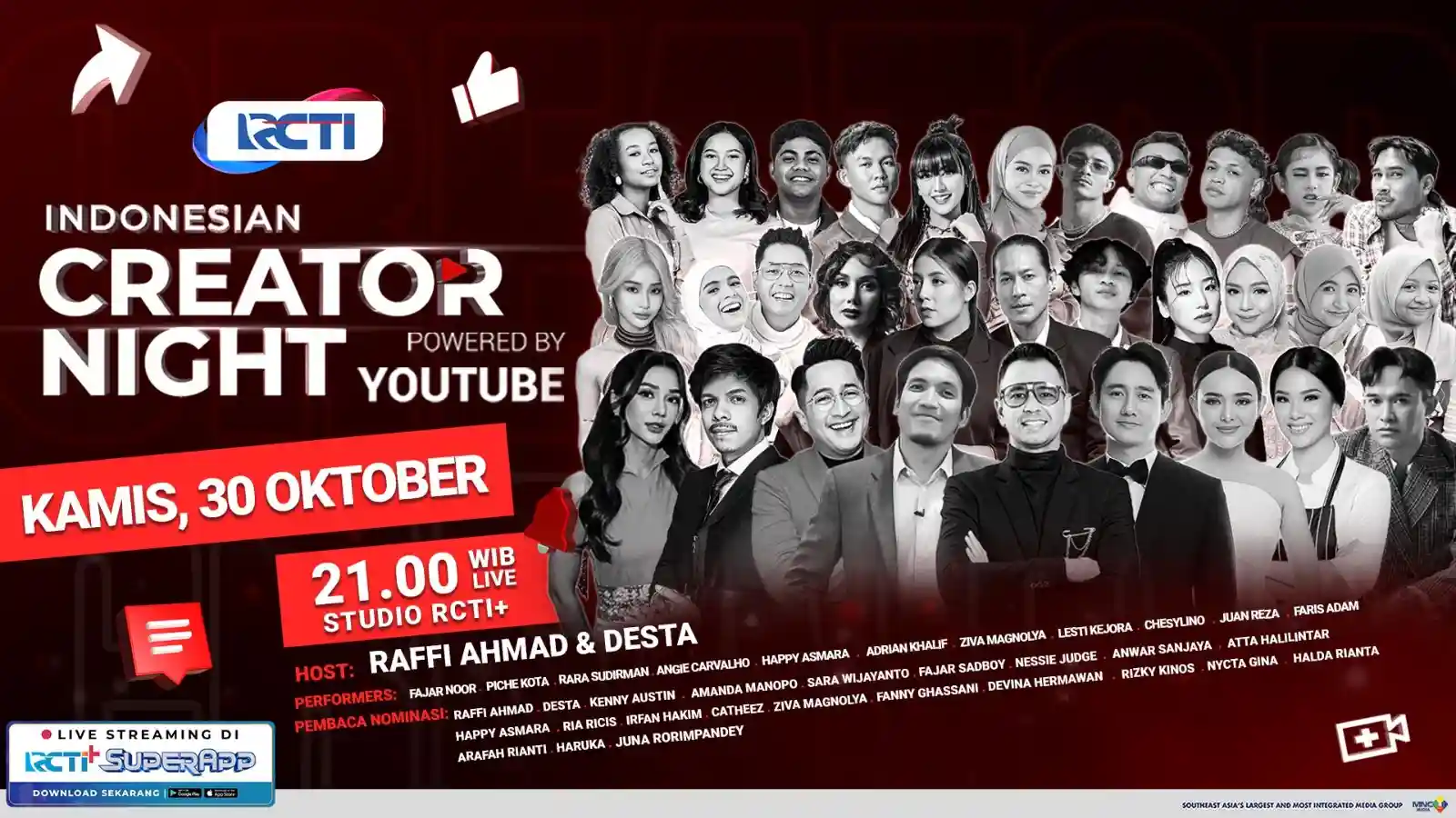 Indonesian Creator Night 2025 RCTI - Ajang Penghargaan Kreator Digital Indonesia