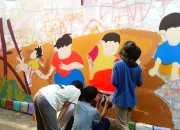 Kreatif! Muralis dan Pelajar Purwakarta Jadikan Dinding Media Edukasi Anti-Bullying
