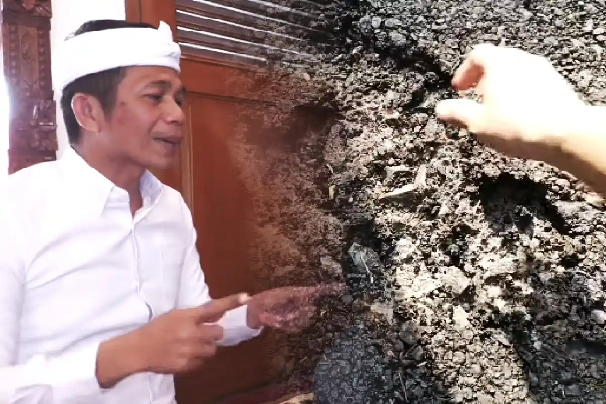 Om Zein tunjukkan jalan hotmix rusak di Purwakarta