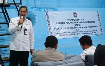 Peresmian SPPG Cilegong oleh Penasihat Khusus Presiden untuk melayani 3.700 anak sekolah di Purwakarta.