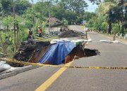 Longsor Meluas di Jembatan Cikaleho, Jalur Ciamis-Cirebon Ditutup