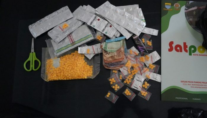 Satpol PP Kota Bandung Sita 134 Botol Minol dan 1.303 Obat Ilegal di Ciateul