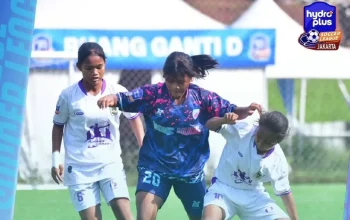 Indira Karin Jagad mencetak empat gol untuk Persipo Putri Purwakarta U-15 saat melawan None Mude di Liga Sepakbola Wanita 2025.
