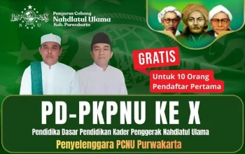 Suasana registrasi dan pembukaan kegiatan pengkaderan yang digelar oleh PCNU Purwakarta.