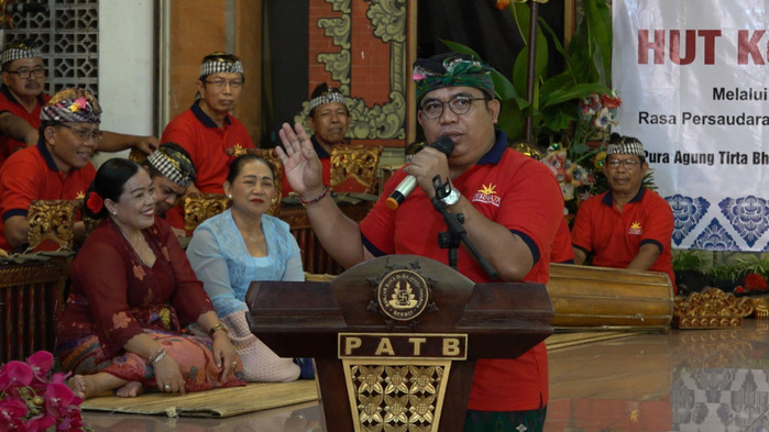 Photo: Ketua PERMATA, Gede Merta Nadhi, saat memberikan sambutan. (dok: Dewa)