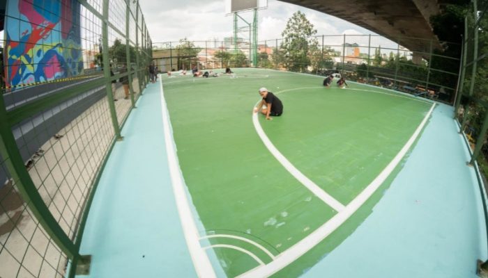 Kolong Jembatan Pasupati Disulap Jadi Zona Olahraga Modern