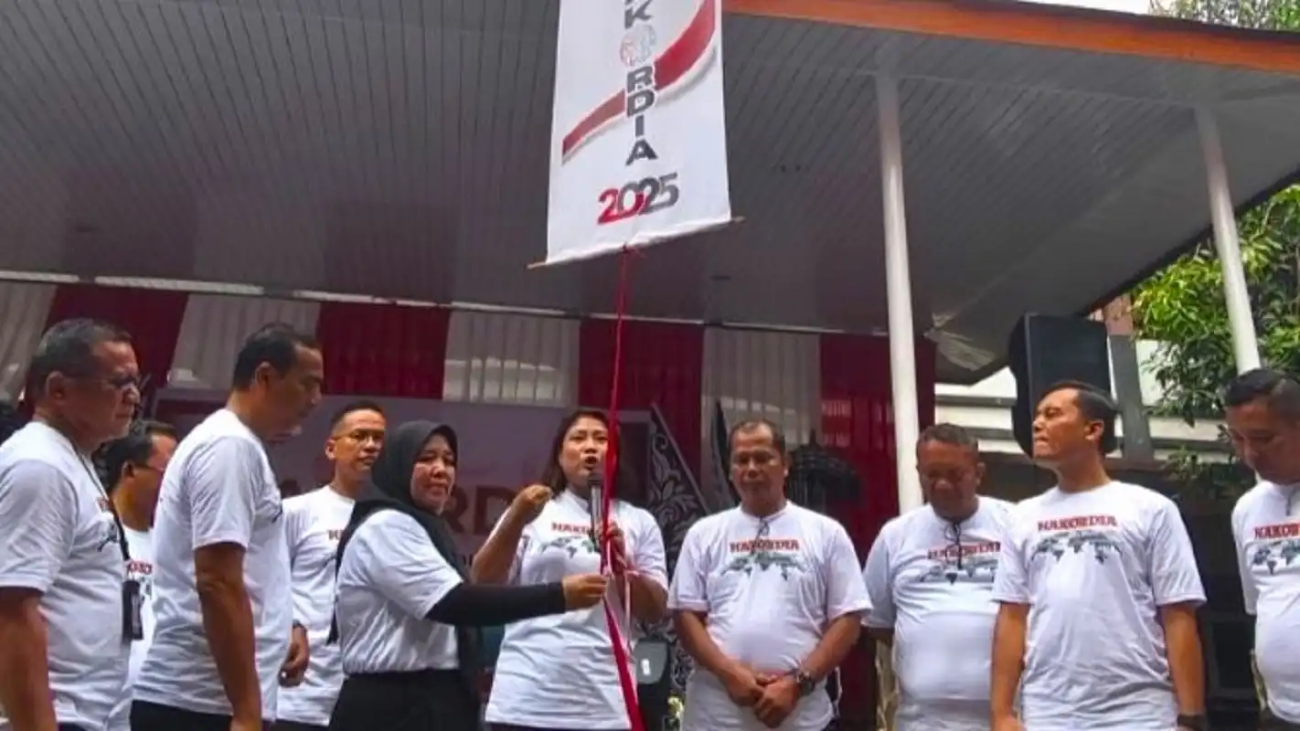 Suasana peringatan Hakordia 2025 Purwakarta di SMPN 1 Purwakarta bersama Disdik dan Kejari.