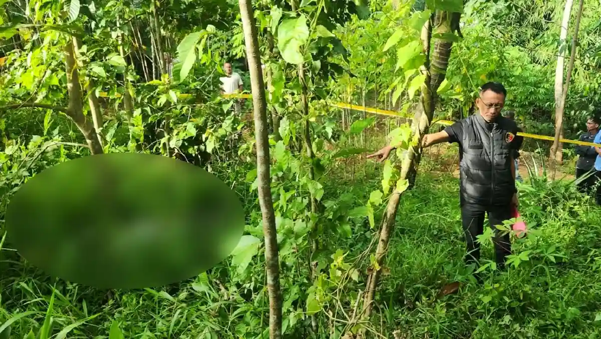 Mayat pria membusuk bawa golok ditemukan di kebun Purwakarta