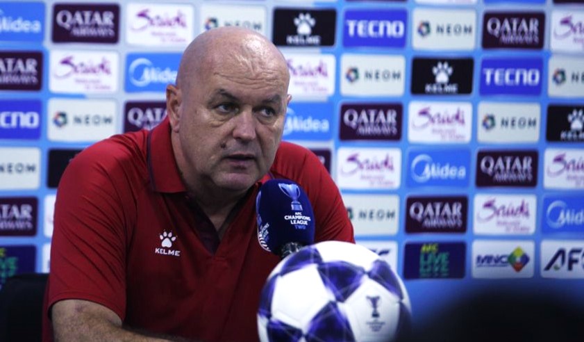 Selebrasi pemain Persib Bandung usai memastikan lolos ke 16 besar AFC Champions League Two.