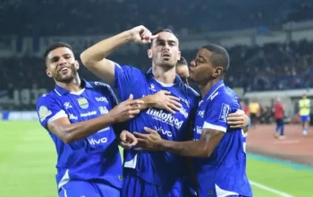 Selebrasi pemain Persib Bandung di Stadion GBLA.