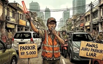 Operasi penertiban juru parkir liar oleh Polres Garut di pusat kota