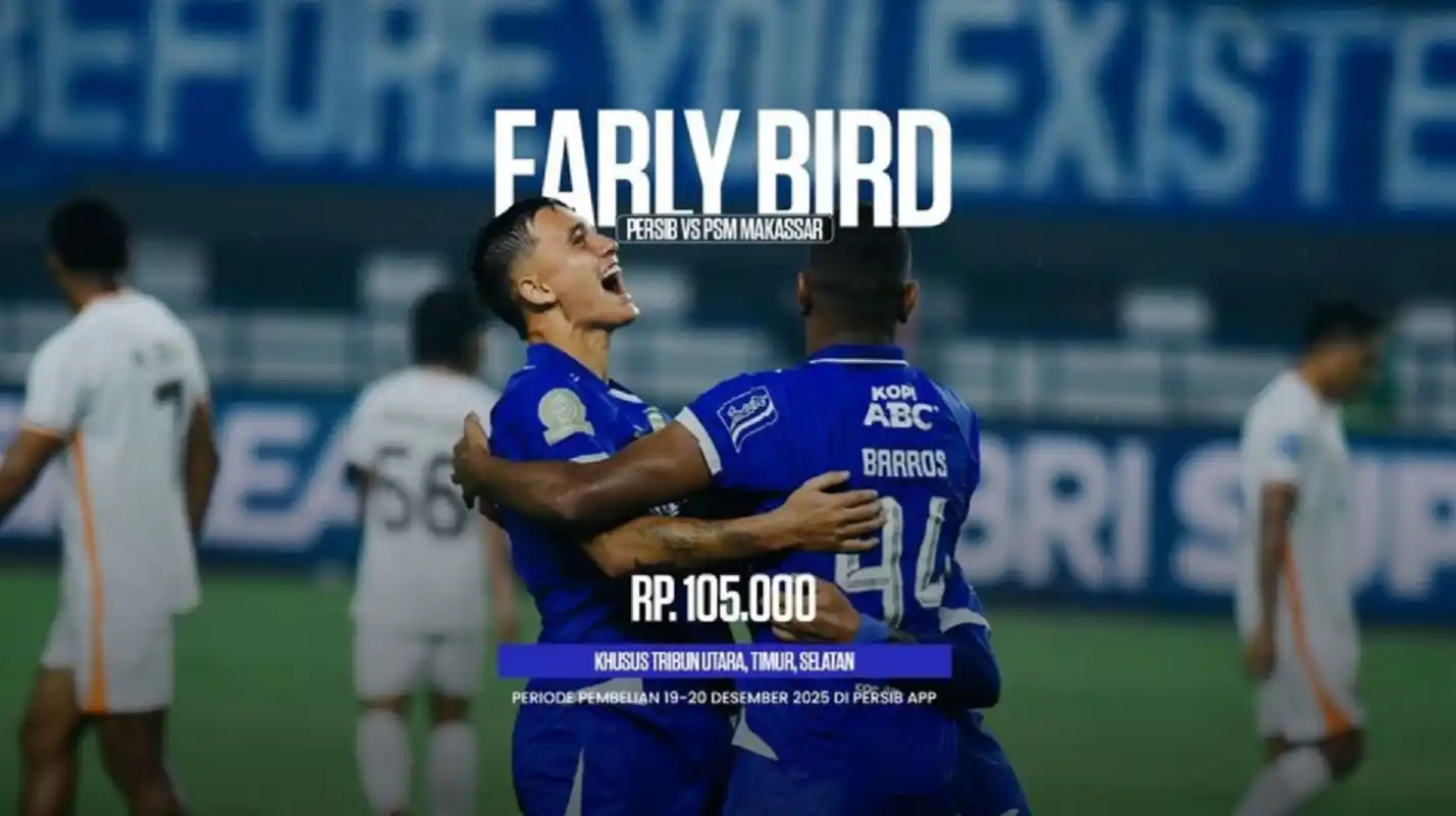 Pembelian tiket Persib vs PSM Makassar di Stadion GBLA Desember 2025