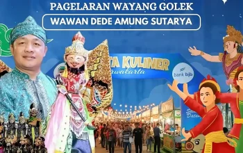Pentas Wayang Golek Wawan Dede Amung Sutarya memeriahkan Wisata Kuliner Purwakarta.