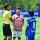 Foto selebrasi pemain Persipo Putri di Liga Hydro Plus Jakarta.