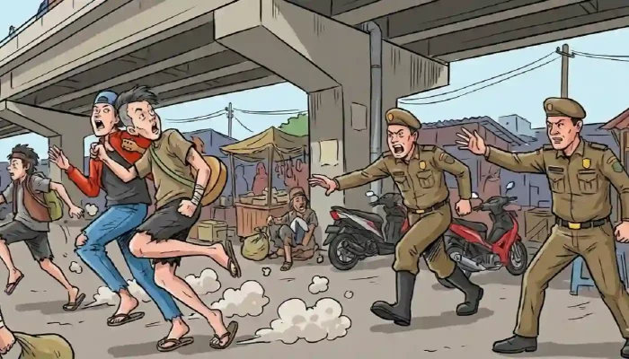 Aduan Warga Direspons, Satpol PP Karawang Tertibkan Gepeng Cikampek