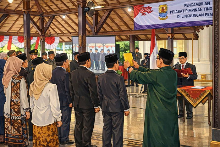 Ilustrasi pelantikan pejabat daerah.