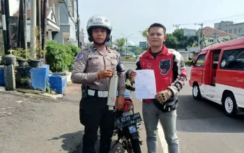 Polisi sita knalpot brong di Cianjur Januari 2026.