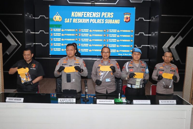 Konferensi pers Polres Subang