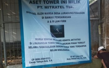 Warga Luragugtonggoh Desak Pembongkaran Tower PT Mitratel, Izin dan Masa Sewa Dipersoalkan