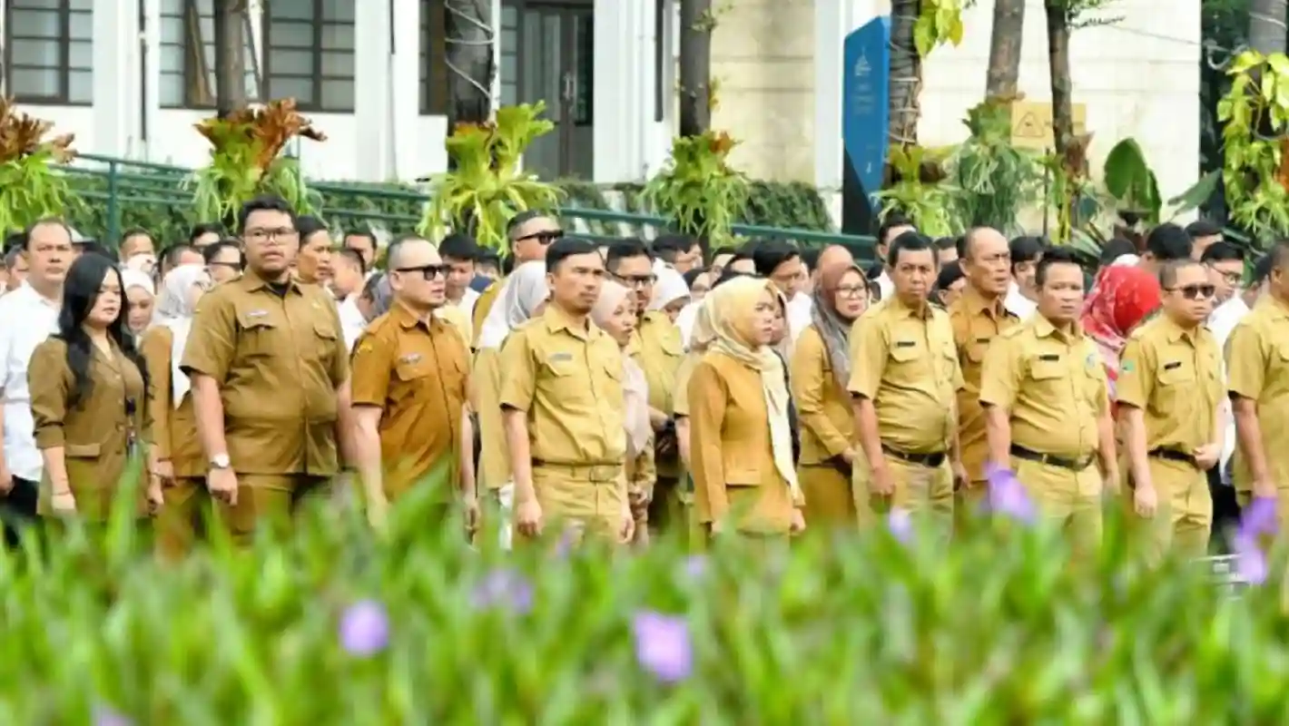 ASN mengikuti pelatihan Komcad sebagai persiapan bela negara