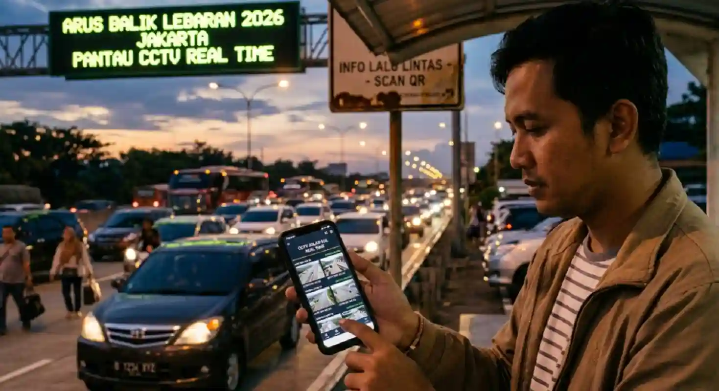 Pantau CCTV real time arus balik Lebaran 2026 via HP.