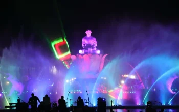 Hadi Albulaqi, Ketua Ekraf Purwakarta, saat memberikan keterangan terkait usulan lomba logo Hari Jadi Purwakarta ke-195.