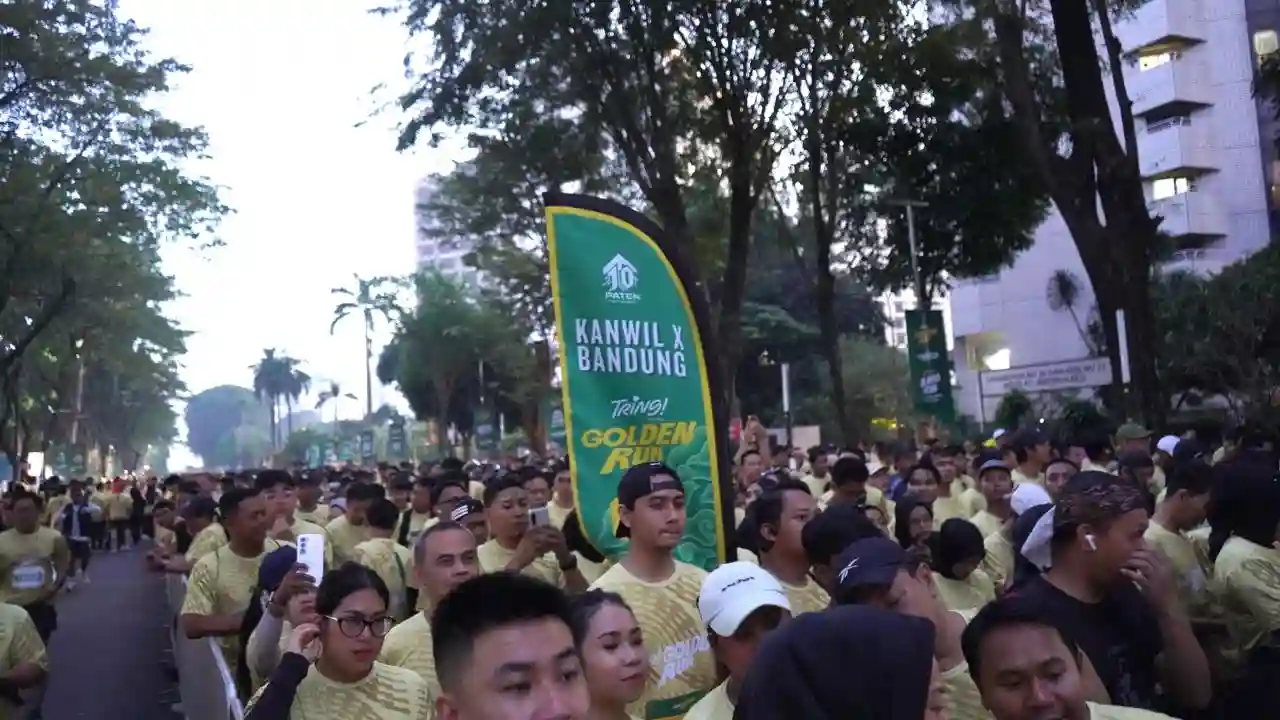 Ribuan pelari mengikuti Tring Golden Run 2026 Pegadaian di Senayan Jakarta