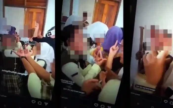 Aksi pelecehan siswa SMAN 1 Purwakarta terhadap guru viral di medsos.
