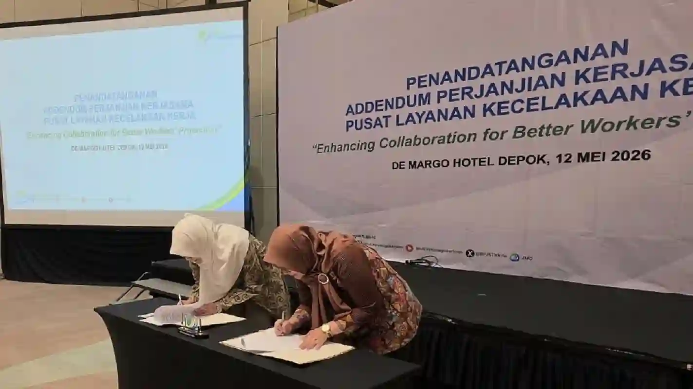 Penandatanganan kerja sama BPJS Ketenagakerjaan Depok dengan 21 rumah sakit mitra PLKK 2026