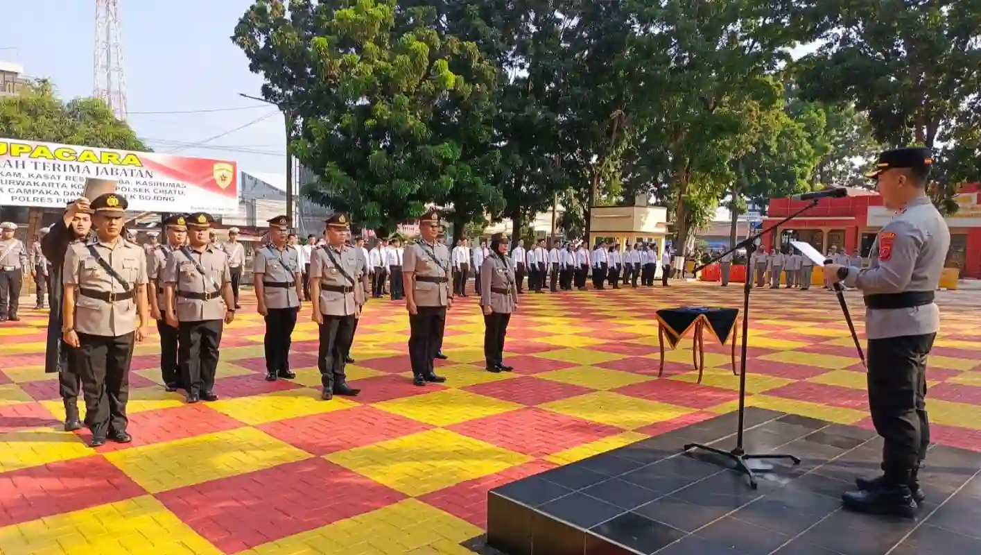 Sertijab rotasi pejabat Polres Purwakarta dipimpin Kapolres AKBP Anom Danujaya, 12 Mei 2026